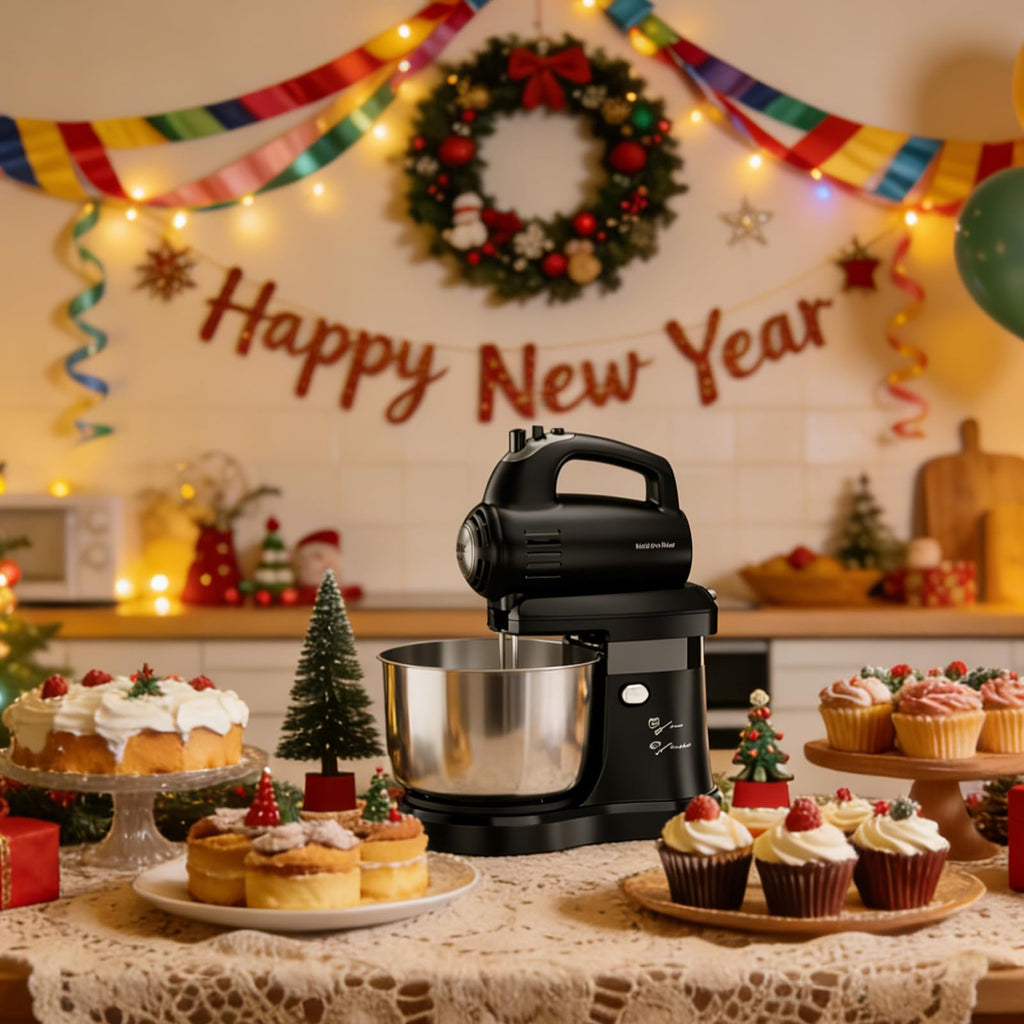2-in-1 5-Speed Stand Mixer with Auto-Rotating Bowl