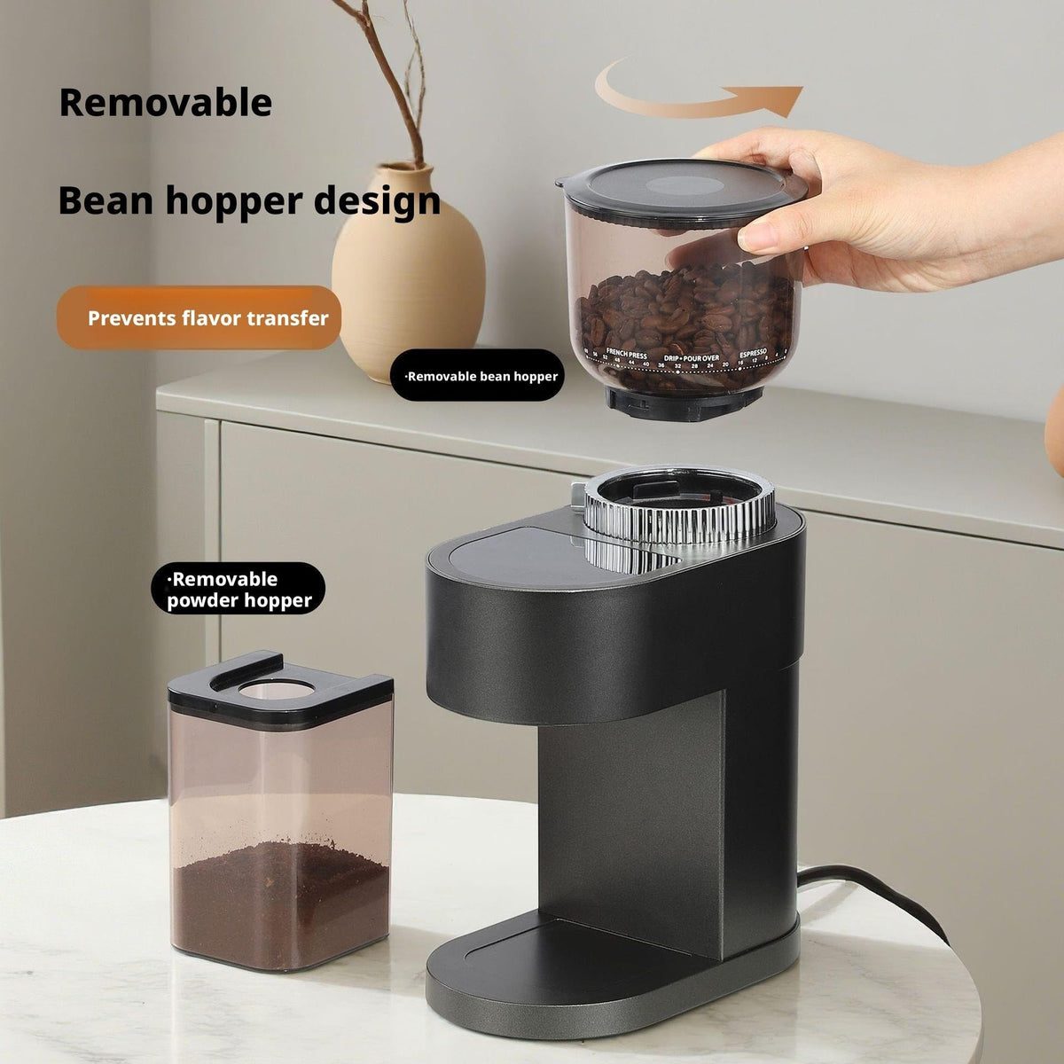 VLVWOGHNCZ Coffee Maker Electric Coffee Grinder, Compact