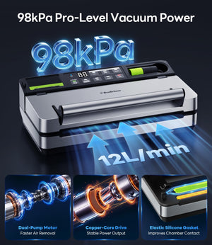98kPa Smart Vacuum Sealer with FreshTrack Label Printing