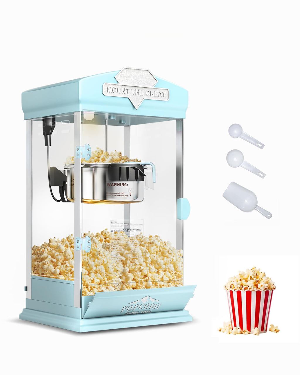 ELOMBR Popcorn Machine,Table Top Popcorn Maker Machine