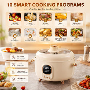 4 Qt 6-in-1 Electric Pressure Cooker & Multi-Cooker