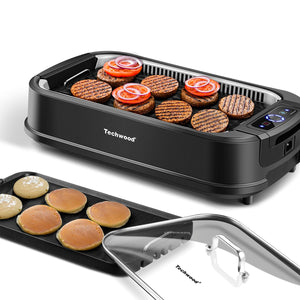1500W Smokeless Electric Grill with Smart Control Panel