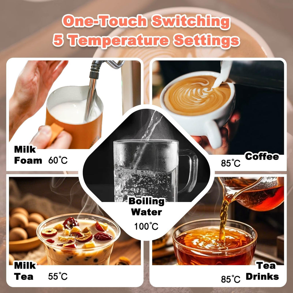 Electric Stainless Steel Milk Steamer & Frother