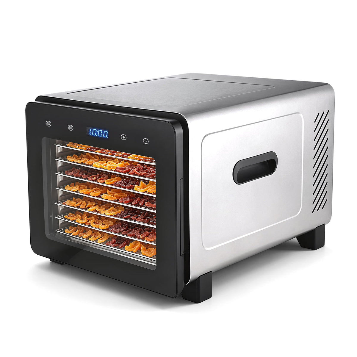 8-Tray Stainless Steel Food Dehydrator with Digital Temperature Control