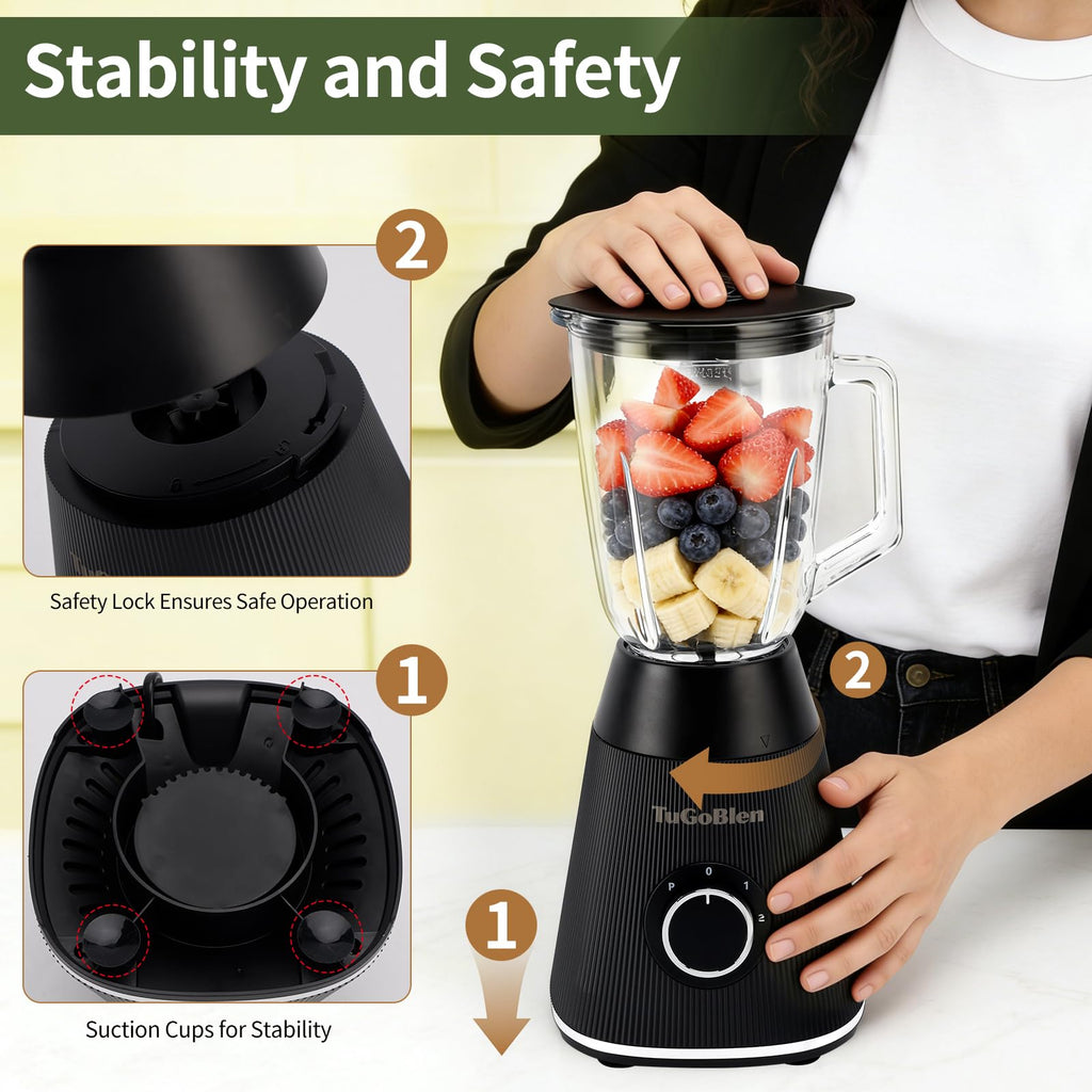 51 oz Countertop Blender with Glass Grinding Cup