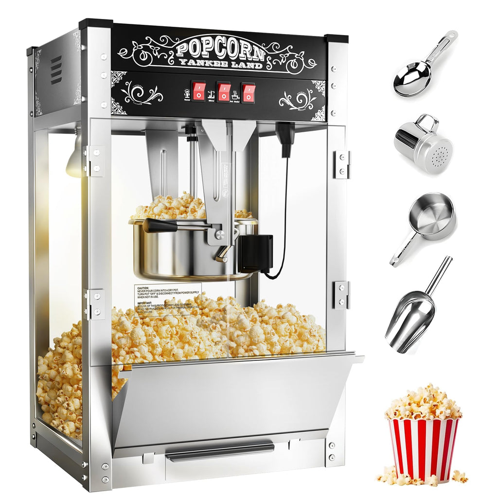 ELOMBR Popcorn Machine,Table Top Popcorn Maker Machine