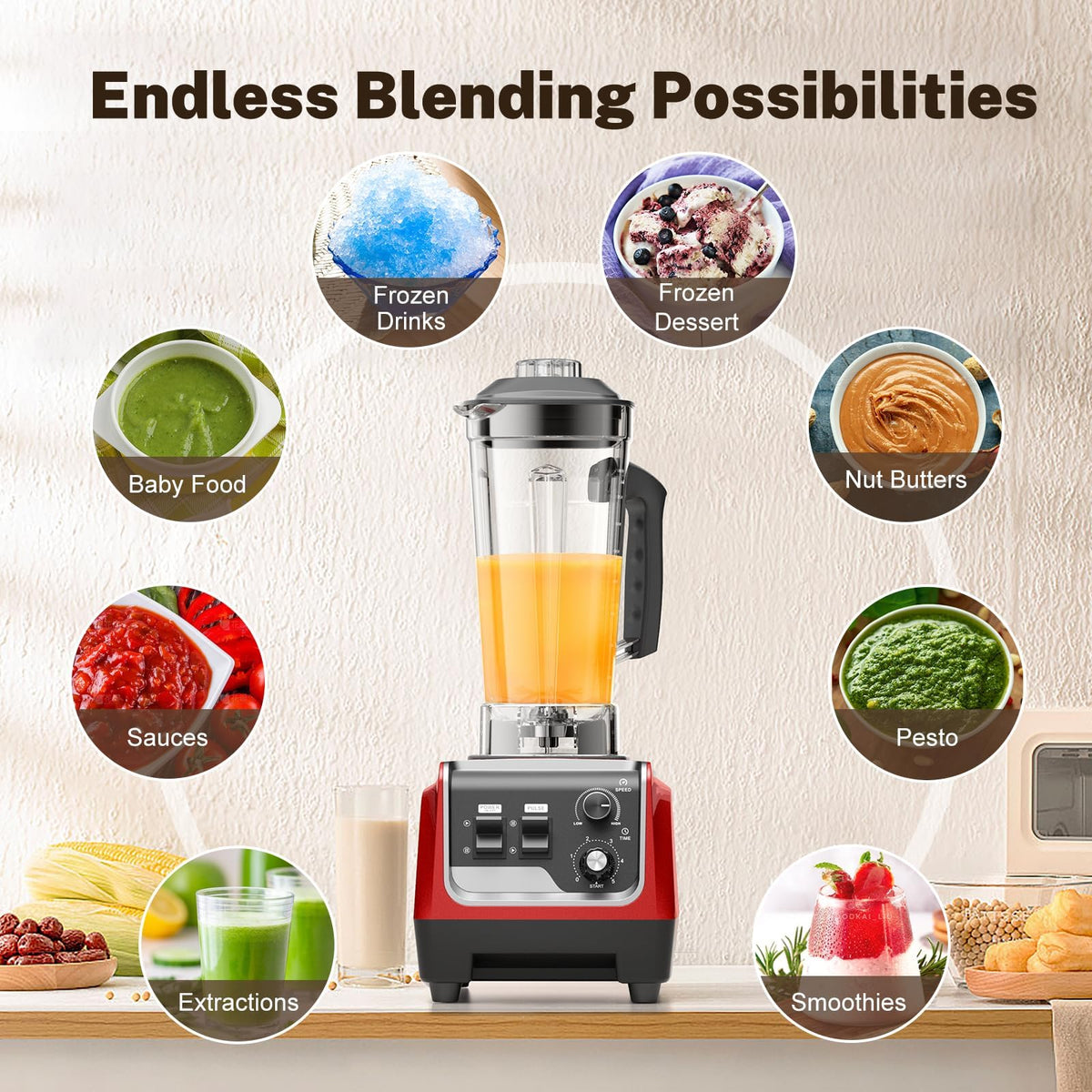 1800W High-Speed Blender with 70 oz Pitcher & To-Go Cup