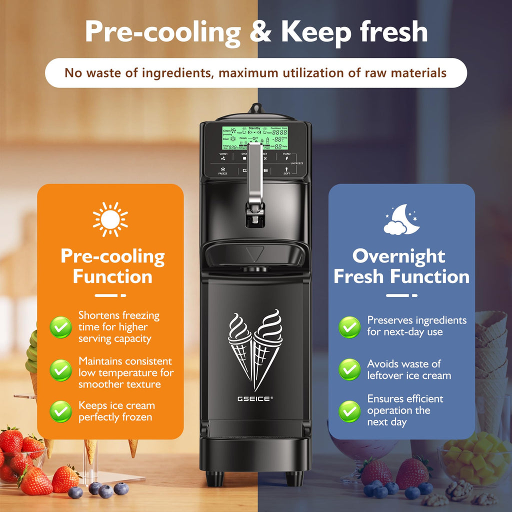 Commercial Soft Serve Ice Cream Maker Machine