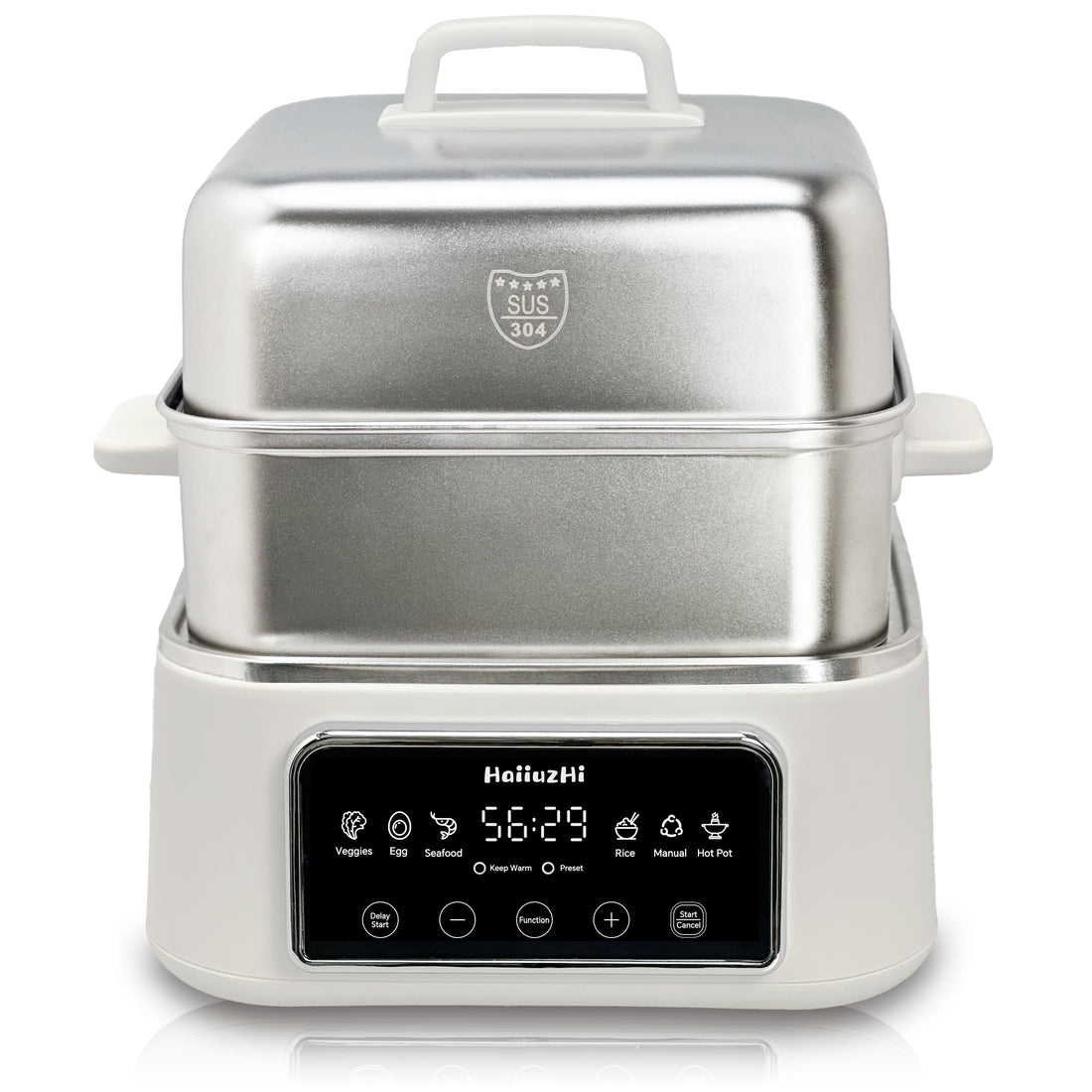 12.7 Qt Double-Tier Electric Food Steamer