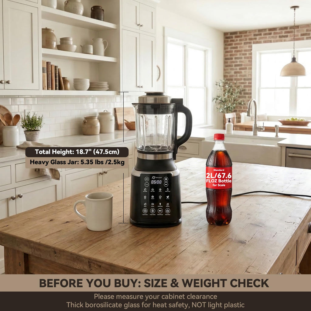 1500W High-Speed Heating Blender with 14 Preset