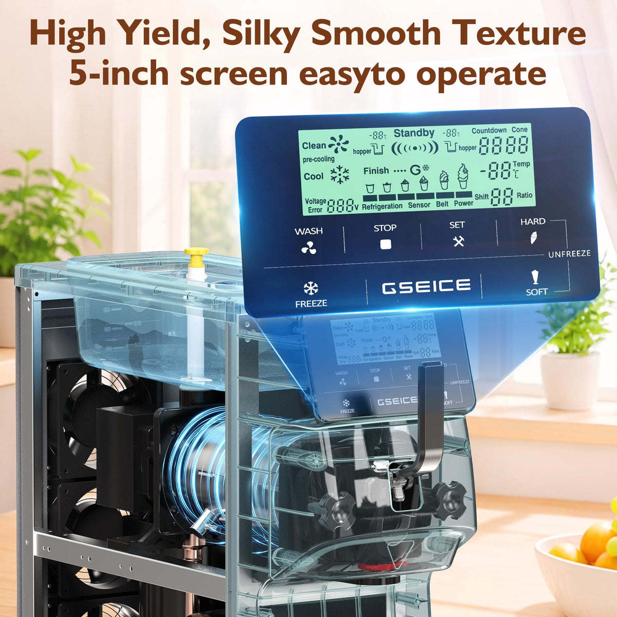 Commercial Soft Serve Ice Cream Maker Machine