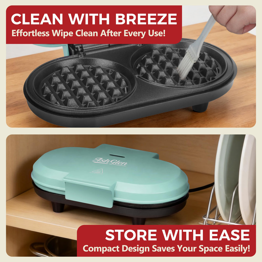 Double Mini Waffle Maker 02