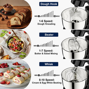10-Speed Stand Mixer with 4.2 & 5.3 Qt Bowls