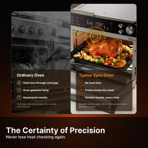 27 Qt 12-in-1 Air Fryer Toaster Oven with Meat Thermometer