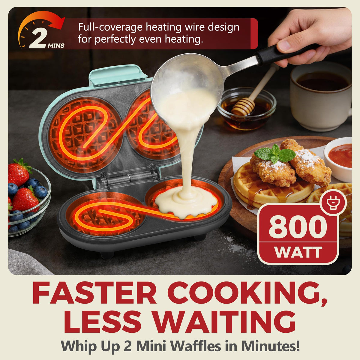 Double Mini Waffle Maker 02