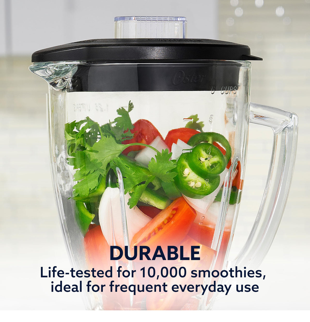 Oster Blender | Pro 1200 with Glass Jar, 24-Ounce Smoothie Cup, Brushed Nickel