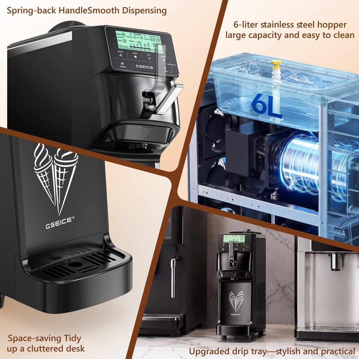 Commercial Soft Serve Ice Cream Maker Machine