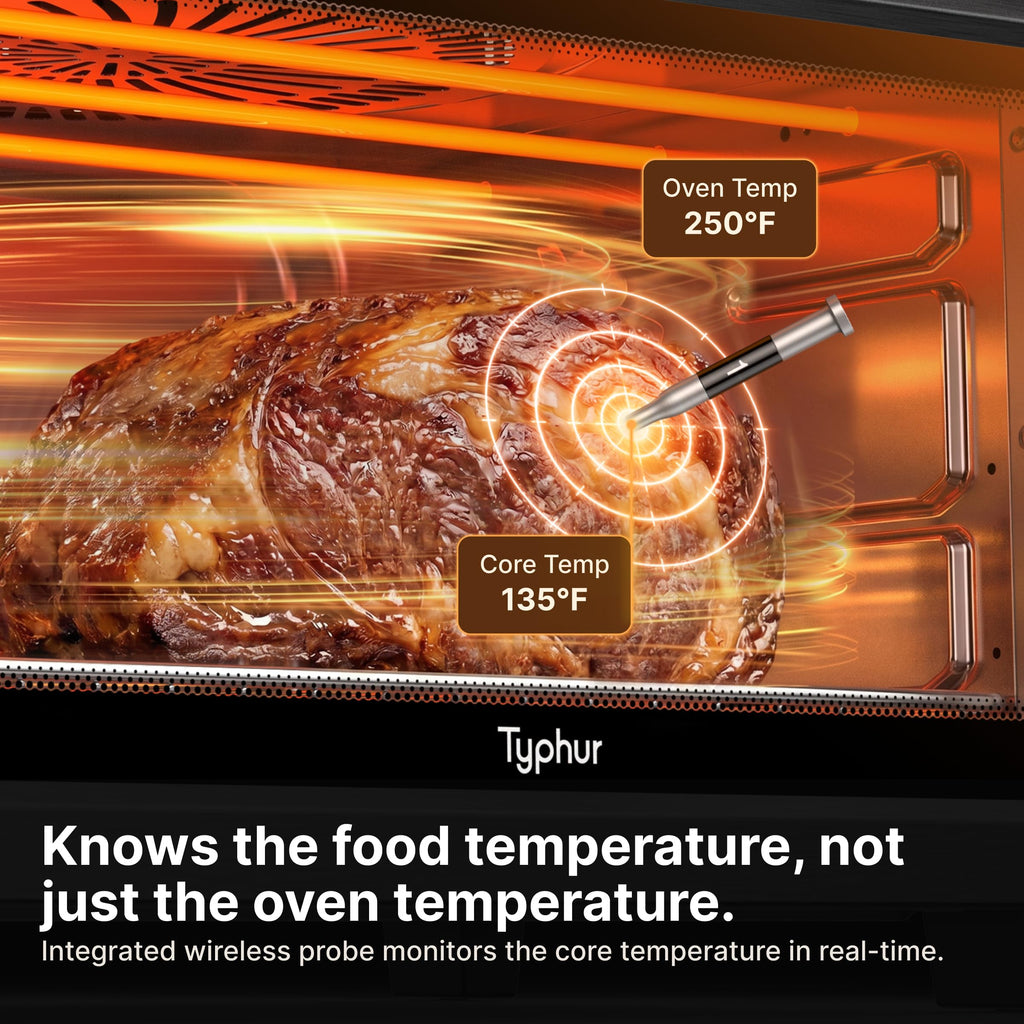 27 Qt 12-in-1 Air Fryer Toaster Oven with Meat Thermometer