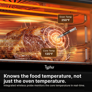 27 Qt 12-in-1 Air Fryer Toaster Oven with Meat Thermometer